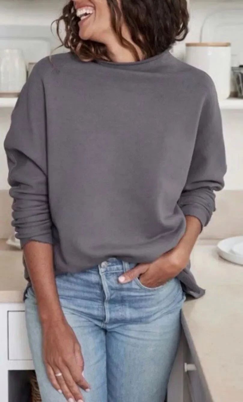 Frank & Eileen Pullover Sweatshirt | Gray in XS